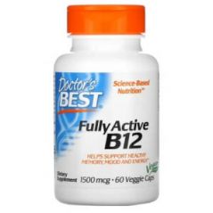 Активный витамин B12, Doctor's Best, 1500 мкг, 60 растительных капсул