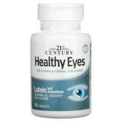Добавка для здоровья глаз, лютеин и антиоксиданты, 60 таблеток, 21st Century