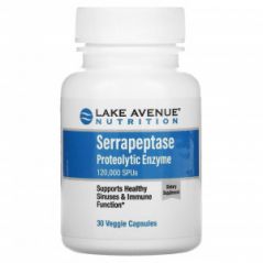 Серрапептаза и протеолитический фермент Lake Avenue Nutrition, 30 капсул