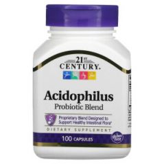 Смесь пробиотиков Acidophilus 100 капсул, 21st Century