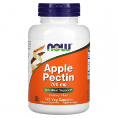 Яблочный пектин, 700 мг, 120 вегетарианских капсул, NOW Foods