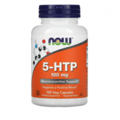 5-гидрокситриптофан, NOW Foods, 100 мг, 120 вегетарианских капсул