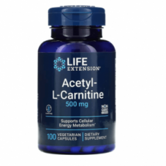 Ацетил-L-Карнитин 500 мг 100 капсул Life Extension
