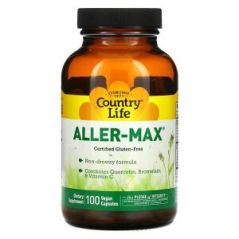 Aller-Max с кверцетином, бромелаином и витамином С, Country Life, 100 растительных капсул