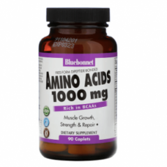 Аминокислоты 1000 мг 90 таблеток Bluebonnet Nutrition