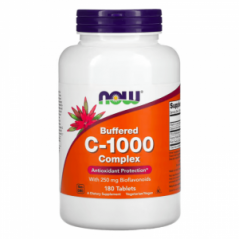Буферизованный витамин C NOW Foods 1000 мг, 180 таблеток