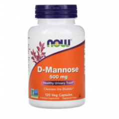 D-манноза, NOW Foods, 500 мг, 120 вегетарианских капсул
