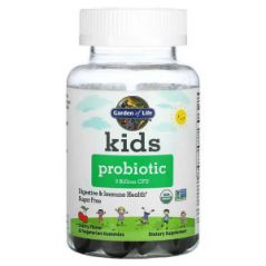 Детский пробиотик, вишня 30 жевательных резинок, Garden of Life