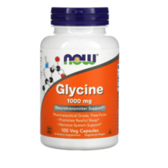 Глицин, NOW Foods, 1000 мг, 100 вегетарианских капсул