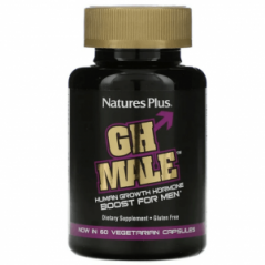 Гормон роста человека для мужчин, GH Male, 60 вегетарианских капсул, NaturesPlus