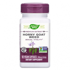 Horny Goat Weed 500 мг 60 капсул, Nature's Way