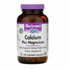 Кальций и магний 180 капсул Bluebonnet Nutrition