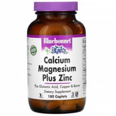 Кальций, магний и цинк Bluebonnet Nutrition, 180 капсул
