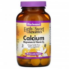 Кальций, магний и витамин D3 Bluebonnet Nutrition апельсин и ваниль, 90 таблеток