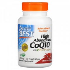Коэнзим Q10 Doctor's Best с BioPerine 600 мг, 60 капсул