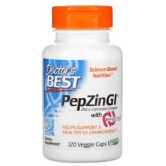 Комплекс цинк-L-карнозина PepZin GI, Doctor's Best, 120 растительных капсул