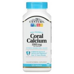 Коралловый кальций, 250 мг, 120 капсул, 21st Century