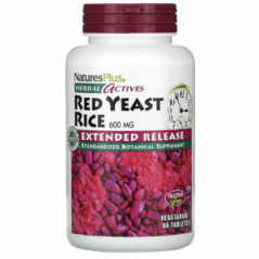 Красный дрожжевой рис, 600 мг, Herbal Actives, 60 вегетарианских таблеток, NaturesPlus