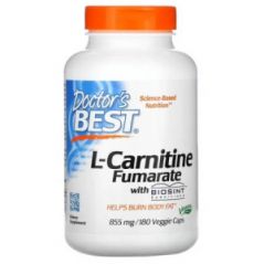 L-карнитин фумарат Doctor's Best с карнитинами Biosint 855 мг, 180  капсул