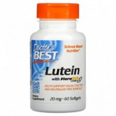 Лютеин с FloraGlo Lutein, Doctor's Best, 20 мг, 60 мягких таблеток