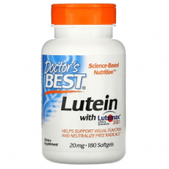 Лютеин с Lutemax 2020, Doctor's Best, 20 мг, 180 мягких таблеток