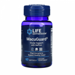 MacuGuard поддержка глаз с шафраном 60 таблеток Life Extension