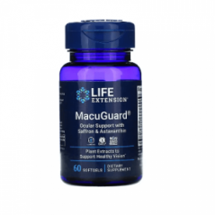 MacuGuard поддержка глаз с шафраном и астаксантином 60 таблеток Life Extension