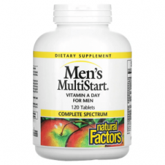 Men's MultiStart, ежедневный витамин А для мужчин, 120 таблеток, Natural Factors