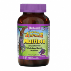 Мультивитамин Rainforest Animalz 180 жевательных таблеток в форме животных Bluebonnet Nutrition