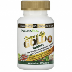 Мультивитаминная добавка, 90 таблеток, Source of Life Gold, NaturesPlus