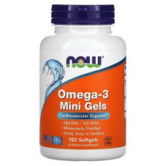 Омега-3 Mini Gels Now Foods, 180 капсул