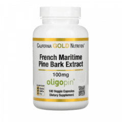Полифенол-антиоксидант кора французской приморской сосны  100 мг 180  капсул California Gold Nutrition