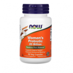 Пробиотик для женщин, NOW Foods, 20 млрд КОЕ, 50 растительных капсул
