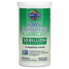 Пробиотики RAW, уход за толстой кишкой 30 капсул, Garden of Life