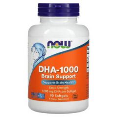 Рыбий жир и омега Now Foods DHA-1000, 90 капсул