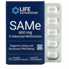 SAMe S-аденозил-метионин 400 мг 30 таблеток Life Extension