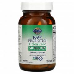 Сырые пробиотики, уход за толстой кишкой 30 капсул, Garden of Life