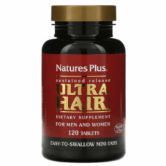 Ultra Hair, для мужчин и женщин, 120 таблеток, NaturesPlus