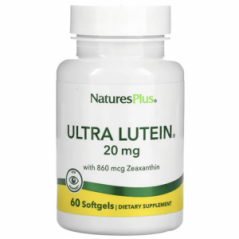 Ультралютеин с зеаксантином, Ultra Lutein with Zeaxanthin, 20 мг, 60 мягких таблеток, NaturesPlus
