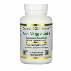 Вегетарианский глюкозамин хондроитин МСМ и гиалуроновая кислота 90 капсул California Gold Nutrition