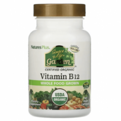 Витамин B12 Certified Organic, Source of Life Garden, 60 веганских капсул, NaturesPlus
