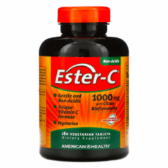 Витамин C Ester-C с цитрусовыми биофлавоноидами American Health 1000 мг, 180 капсул