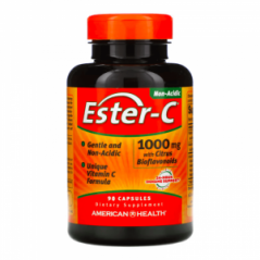 Витамин C Ester-C с цитрусовыми биофлавоноидами American Health 1000 мг, 90 капсул