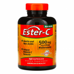 Витамин C Ester-C с цитрусовыми биофлавоноидами American Health 500 мг, 240 капсул