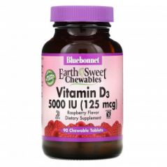 Витамин D3 5000 МЕ Bluebonnet Nutrition малина, 90 таблеток