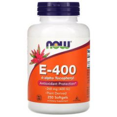 Витамин E-400 NOW Foods 268 мг, 250 капсул