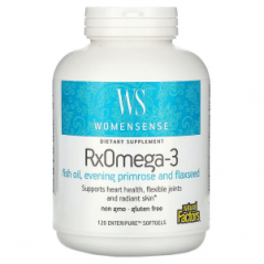 WomenSense, RxOmega-3, 120 мягких капсул Enteripure, Natural Factors