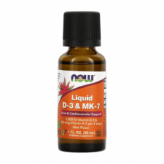 Жидкий витамин D3 и MK-7 NOW Foods, 30 мл